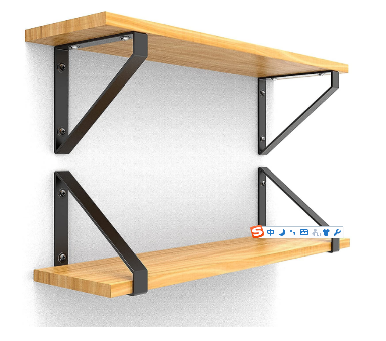 Forging Silver Metal Cabinet Shelf Brackets/ Supports for Pantry Organization