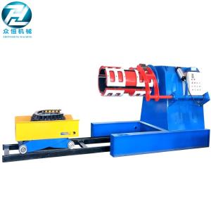 Quality Blue Color Sheet Metal Decoiler For 10 Ton , Steel Decoiler 2 Years Warranty wholesale
