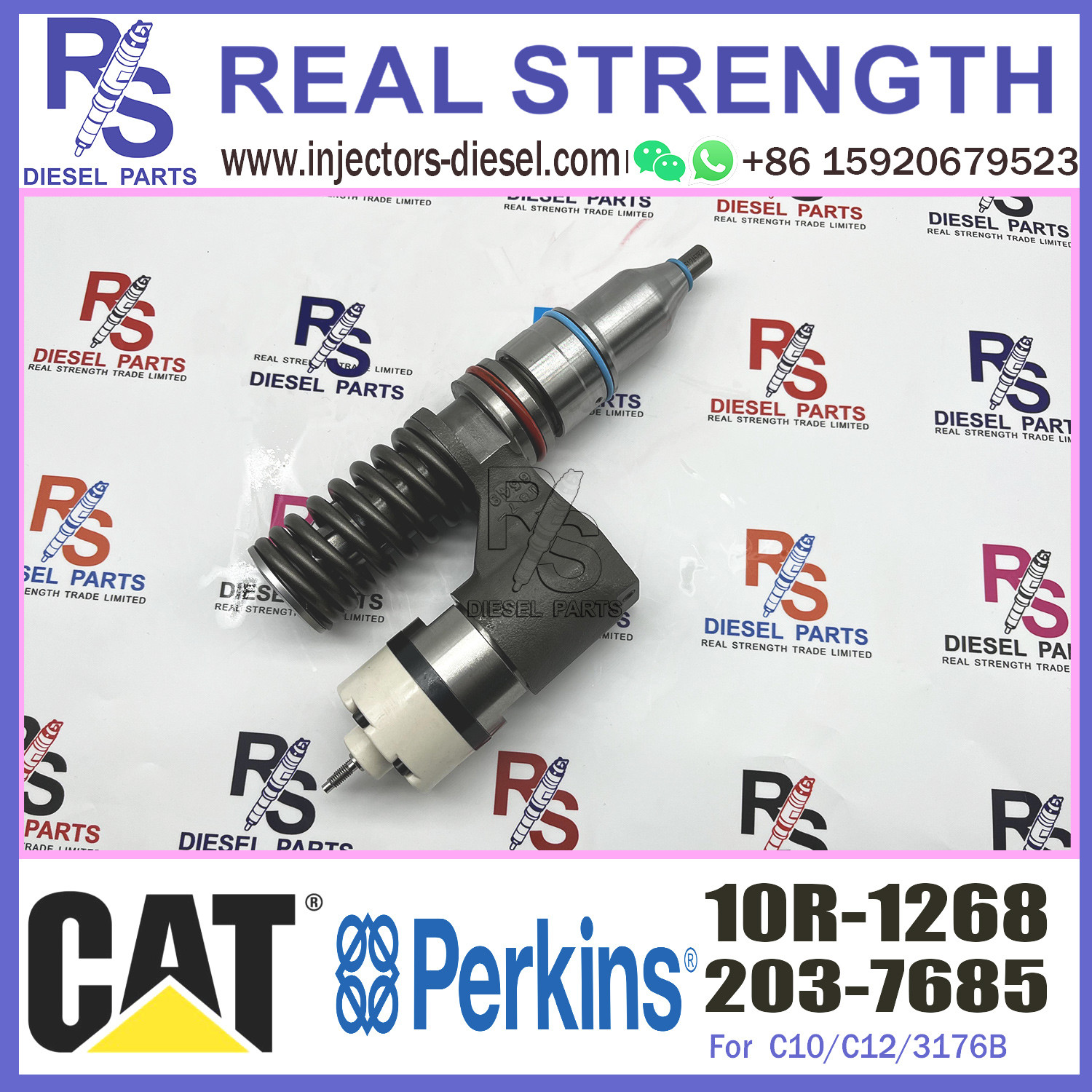 Diesel Common rail Diesel Fuel Injector 203-7685 10R-1268 for Caterpillar Excavator C10/C12/3176B