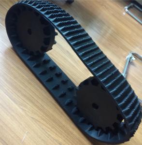 Quality 45mm Pitch Snowmobile Parts Tracks 41 Link Robot Rubber Tracks wholesale