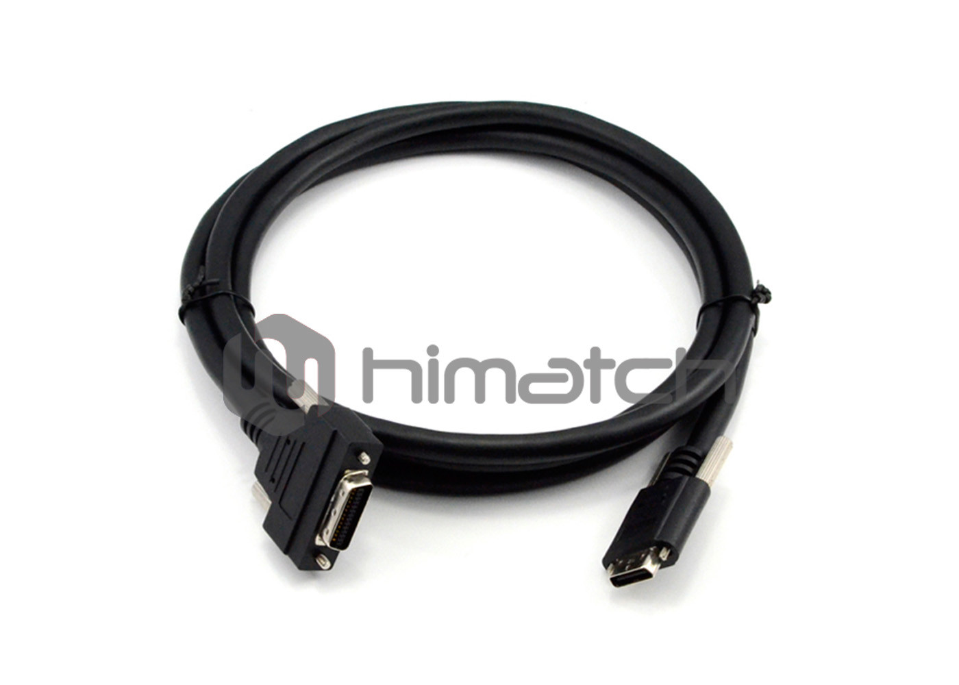 High Flexible MDR 26pin To SDR 26pin Power Over Cable with Thumbscrews locking and PVC Jacket