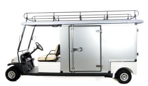 Quality White Cool Golf Cart Utility Vehicle With Rack On Roof , 2 Passenger Capacity wholesale