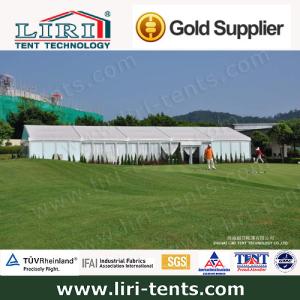 Quality 200 People Wedding Tent 10*25m With Solid Glass Wall wholesale