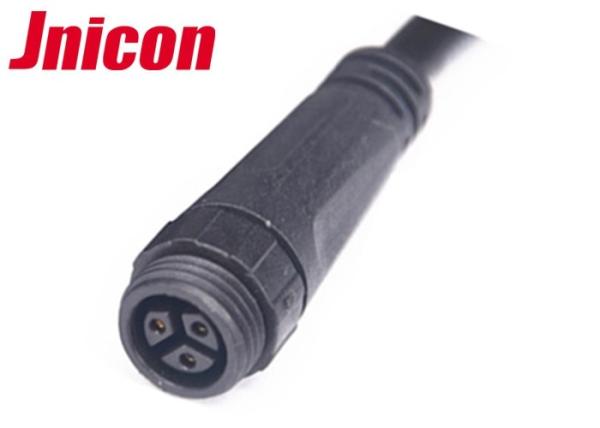 Cheap LED Light XLR Waterproof Cable Connector M16 3 Pin 300V PVC / Nylon Material for sale