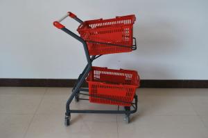 Quality Convenience Supermarket Grocery Shopping Cart Baskets Customized Logo wholesale