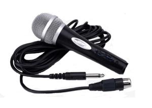 Handheld Mini Conference System Microphone Wired Singing Microphone Black Color