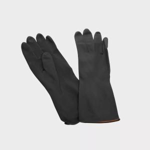 Quality Black Outside Nitrile Gloves Orange Inside 30cm Length wholesale