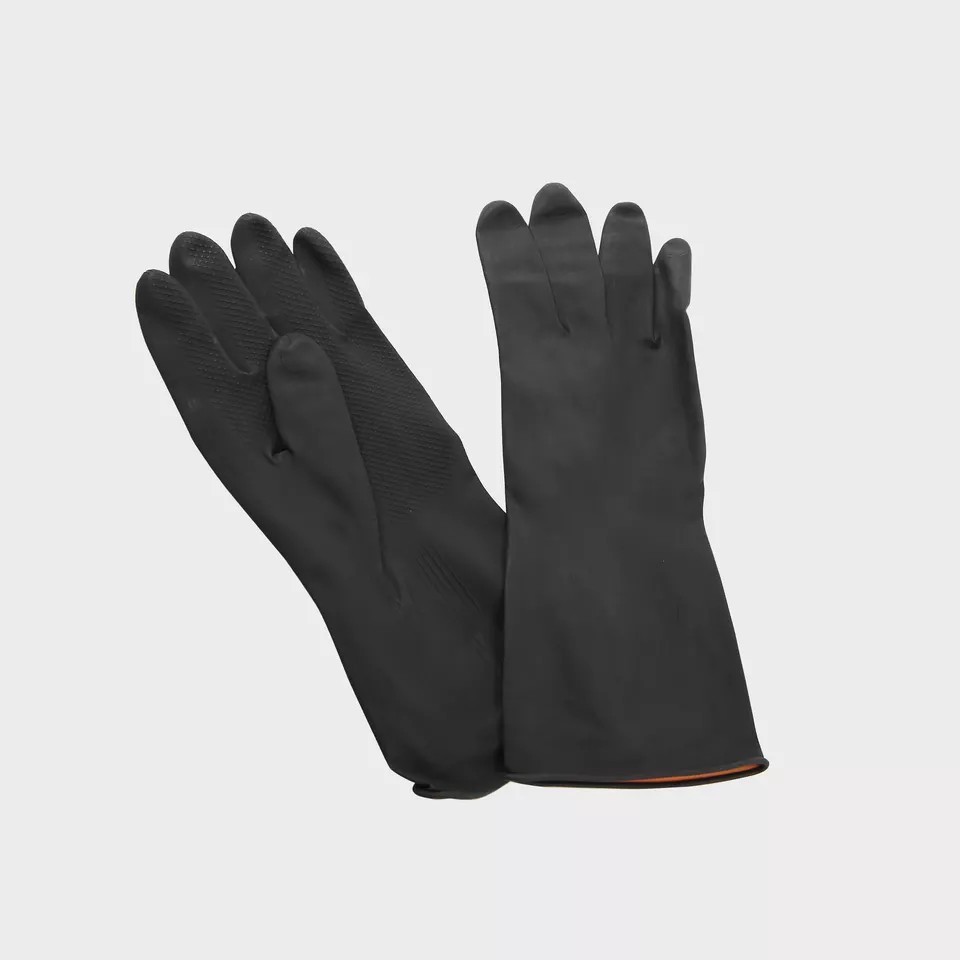Building black polyester nylon 13 grey nitrile coated palm working gloves