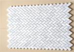 Durable Mosaic Kitchen Wall Tiles , 30x30 Marble Herringbone Tile