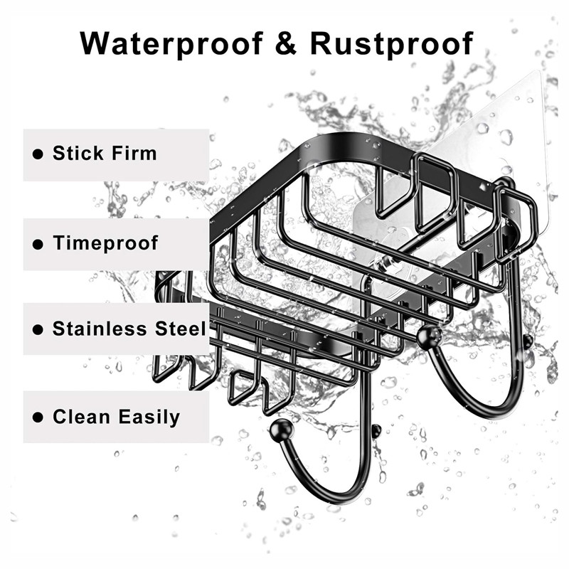 No Drilling Durable Stainless Steel Soap Dish Holder for Bathroom and Kitchen