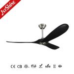 Modern Black Remote LED Ceiling Fan 230V Commercial For Living Room CE