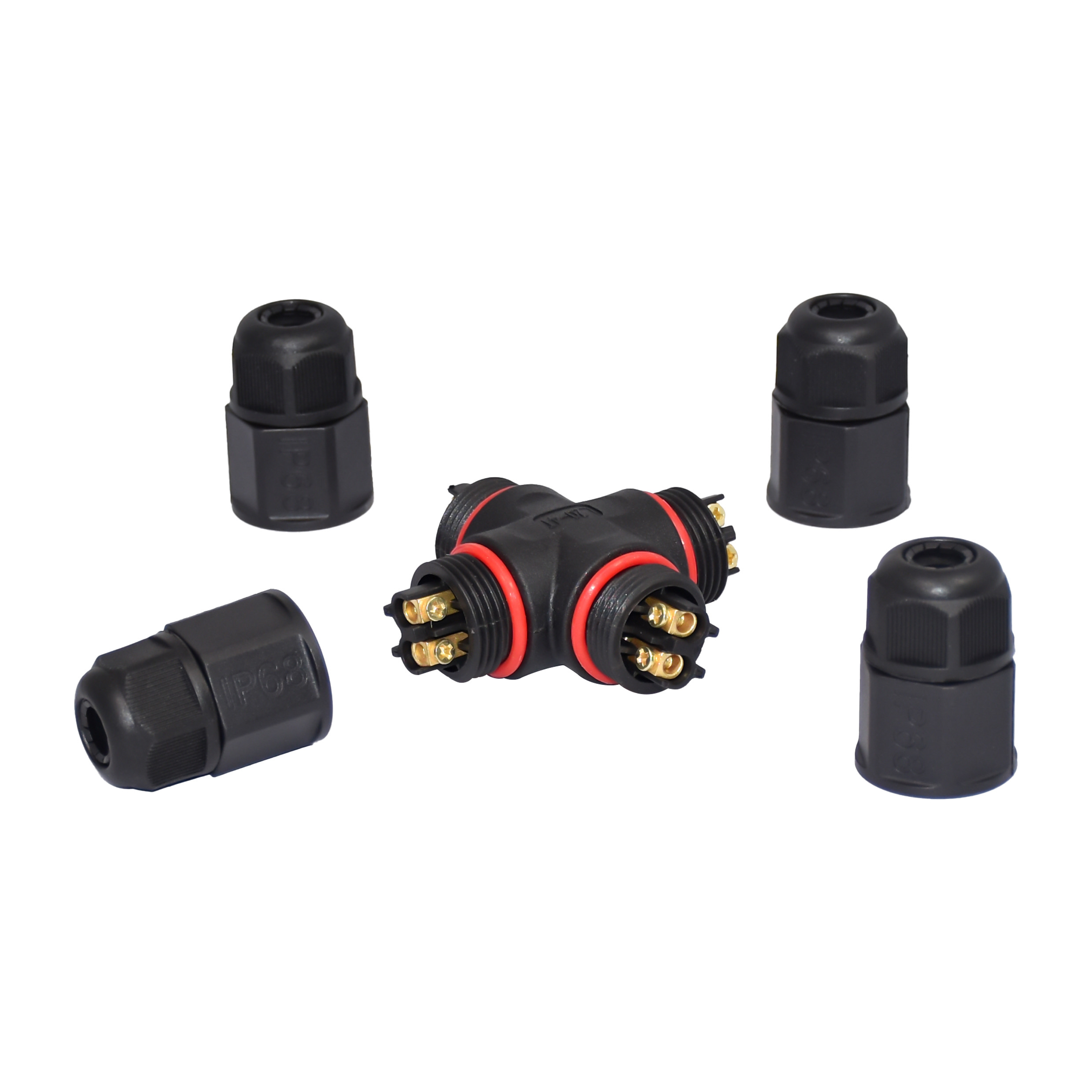 L20 4 Wire Waterproof Connector 2pins Screw Assembly Connector For Outdoor Light
