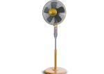 Quiet Electric Stand Fan Wide Area Oscillation Safety Grill Round Base ETL