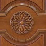Fancy Double Solid Wooden Laminate Doors 45mm Thickness Waterproof
