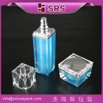 luxury promotion cream bottle ,good price airless pump bottle ,square clear good