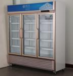 Three Door Juice Glass Door Display Freezer Fan Cooling 1138L