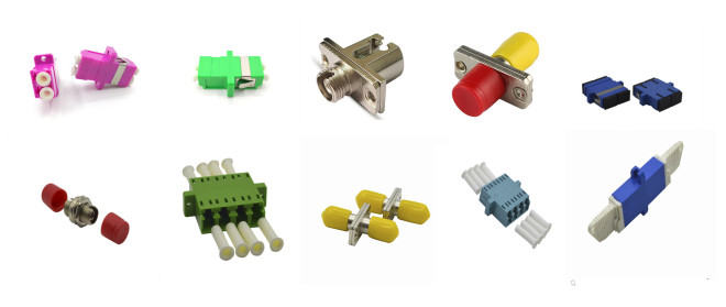 High Durability Fiber Optic Adapter FC ST LC SC Connector 1260-1650nm Wavelength
