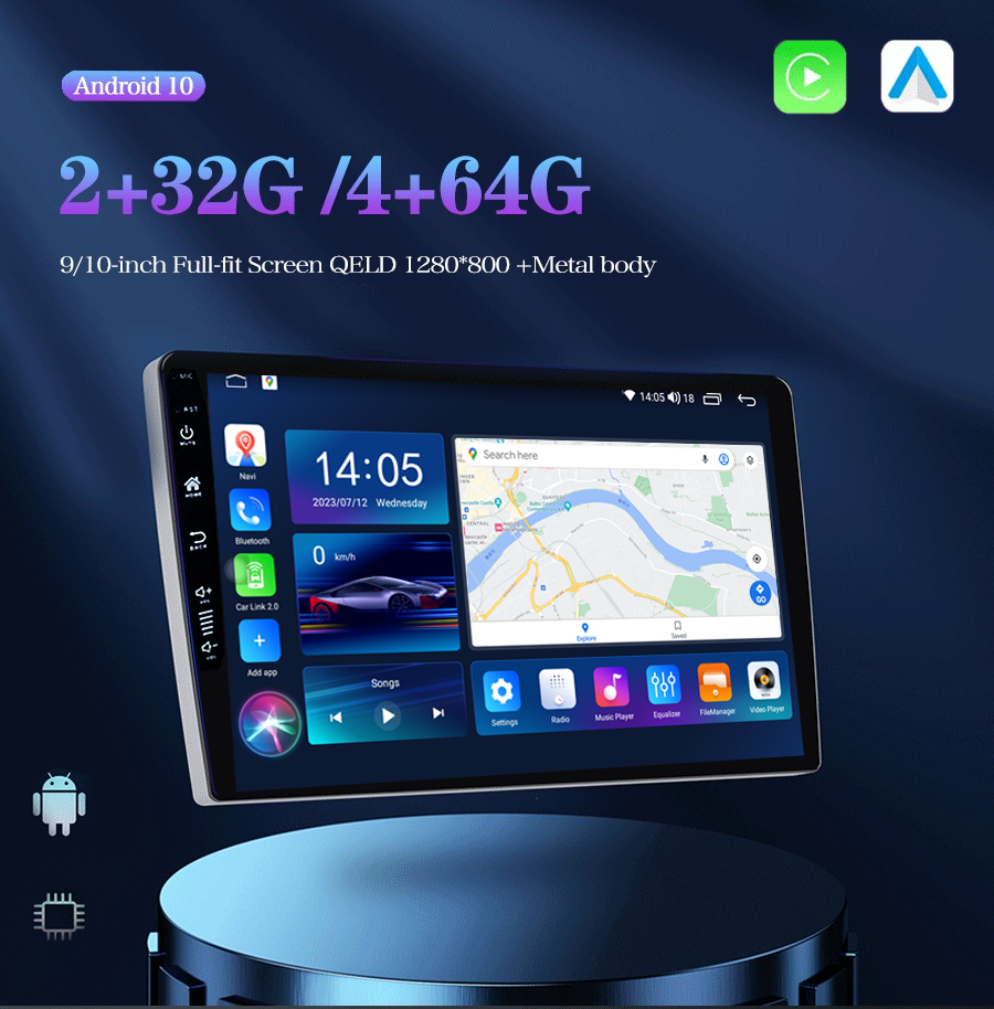 Universal Car Radio Android 12 GPS Navigation Head Unit for Honda City 2008-2013