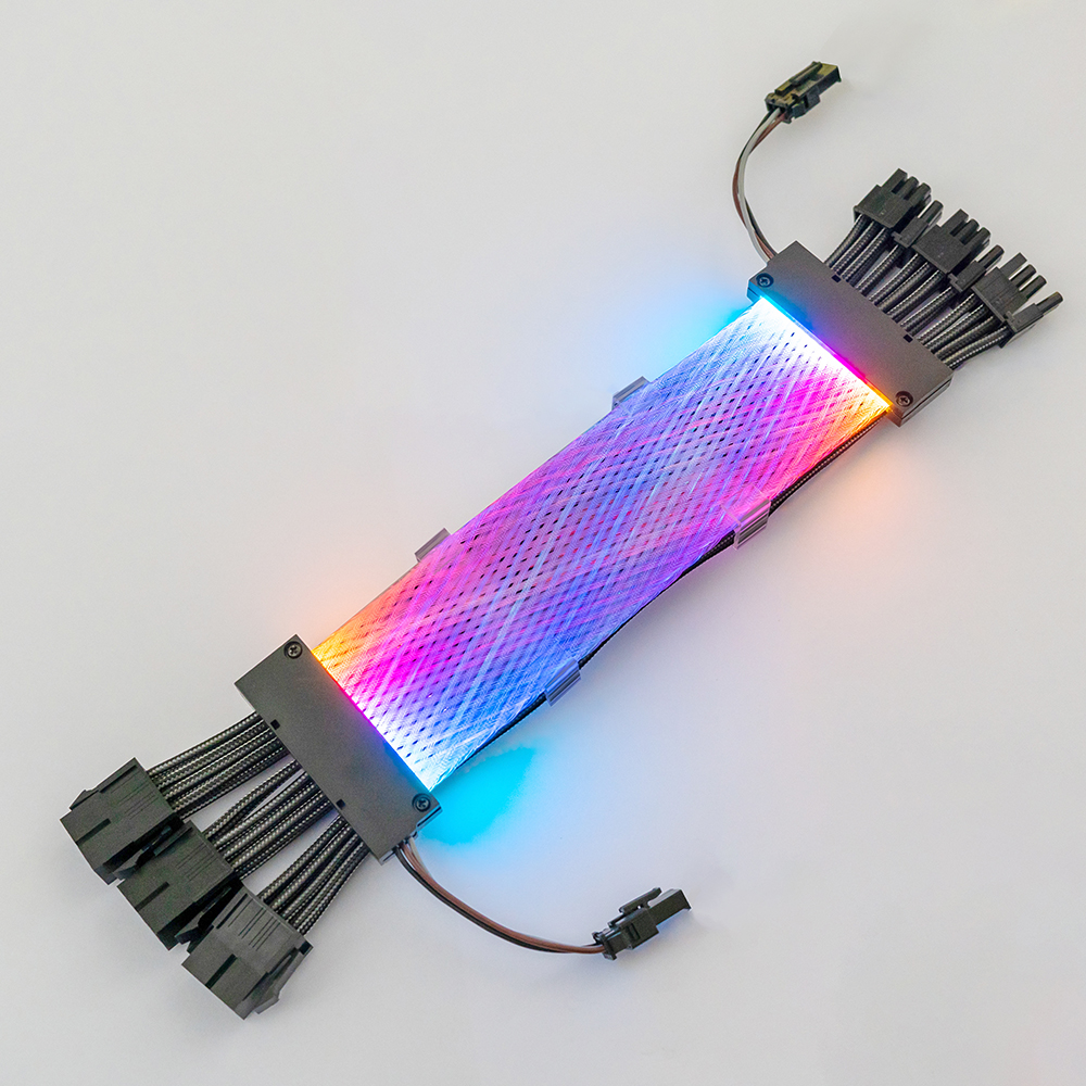RGB cable Gaming PC double-headed light-emitting board 12pin turn three 8pin Sync 5V3PIN RGB cable