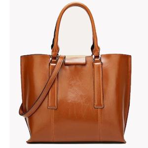 Quality Versatile Retro Oil Wax Skin One Shoulder Womens Tote Bags wholesale