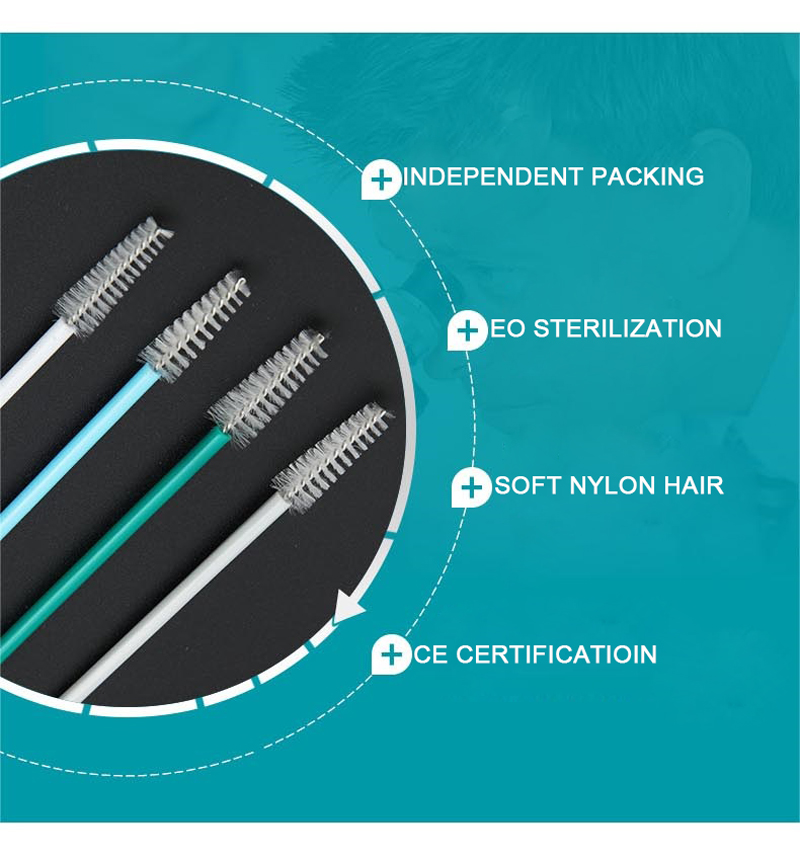 Sterile HPV Nylon Disposable Cytology Brush With Ball Head