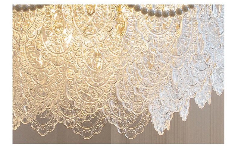Luxury Villa Living Room Chandelier Glass Lampshade Fancy Chandelier(WH-CY-246)
