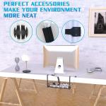 No Drill Steel Mesh Cable Organizer Under Table Cable Duct Desk for Easy Cable