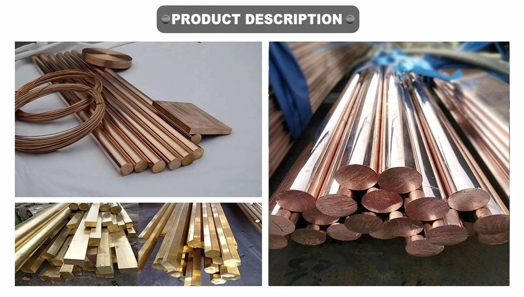 Cu Bronze Brass Copper Alloy Bar Rod Grounding C101 C10200 C11000 C63000 C63200
