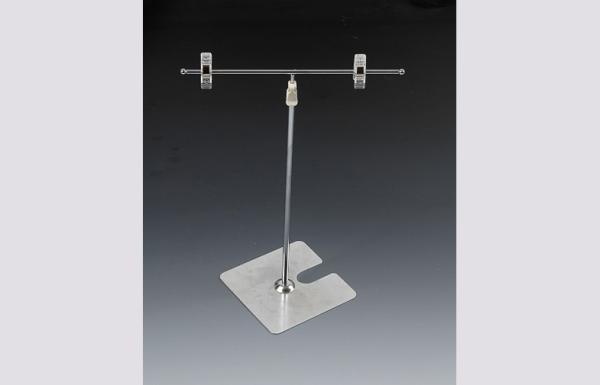 Metal Base Pop Tabletop Sign Holder Clip On Supermarket Counter / Desk