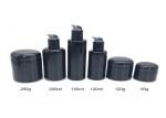 Violet Black Glass Lotion Bottles With Pump 120ml Eco - Friendly Material