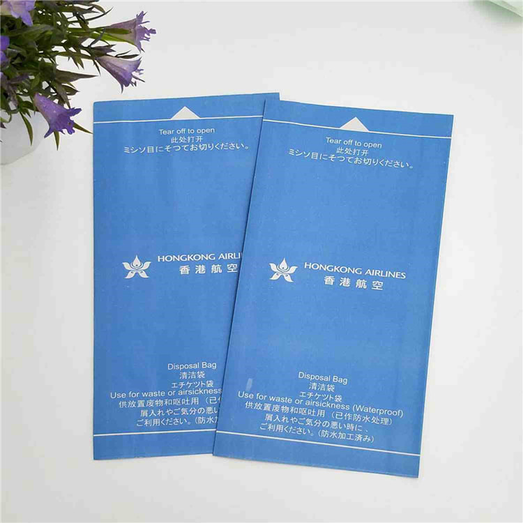 Biodegradable 75 Gsm PE Coated Paper Air Sickness Bag For Vomiting