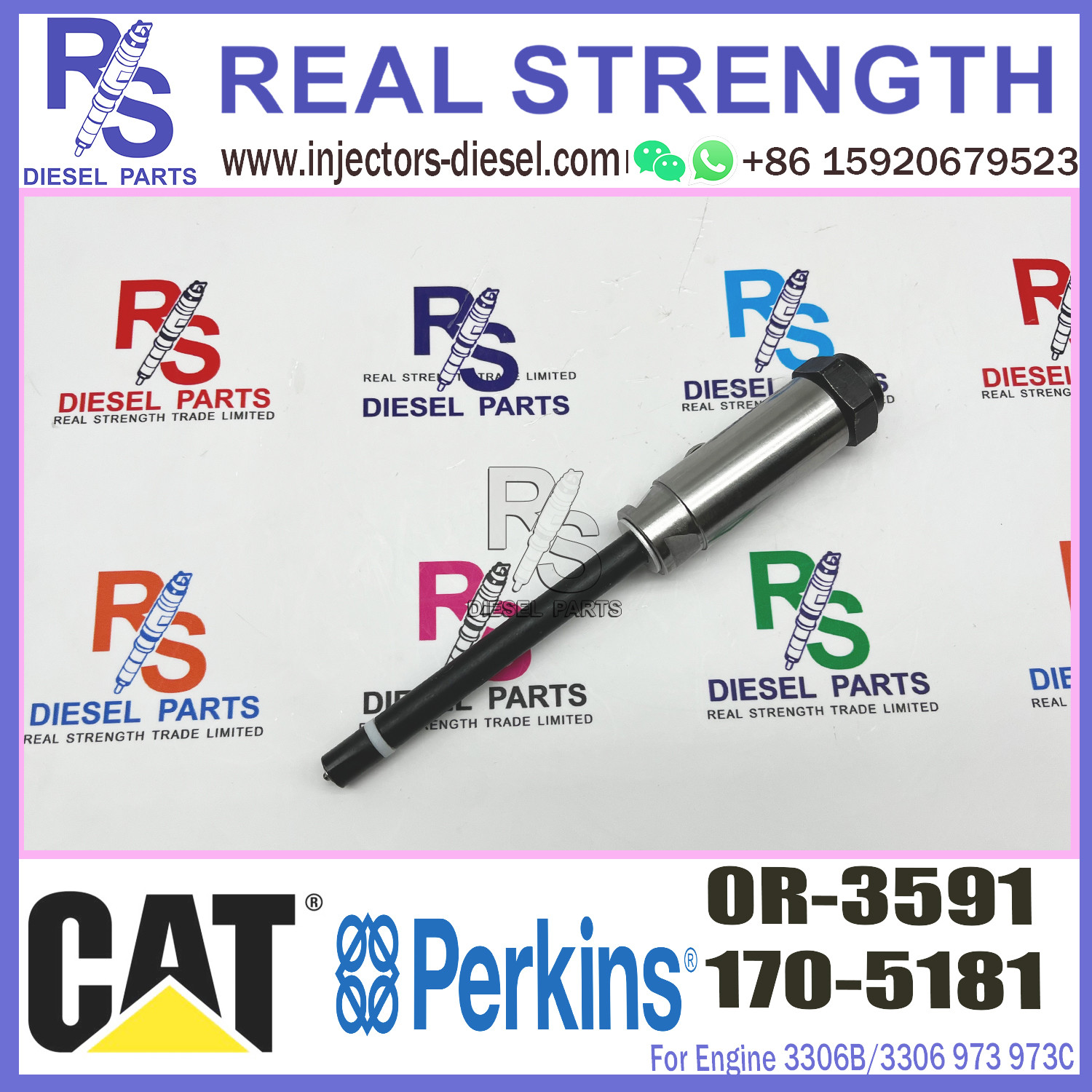 0R-3591 Diesel Fuel Injector Pencil 7W7045 For Engine 3306B 33060973 973C