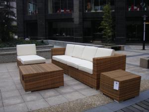 Quality 7pcs PE wicker garden furniture wholesale