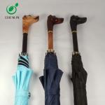 Parrot umbrella Hand carved umbrella Parrot Wooden handle Parrot Umbrella for