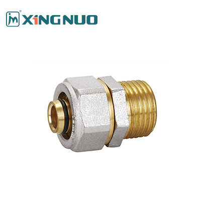 Pressure Chrome Plated Brass Female PEX Compression Fitting 16-32MM PEX Fittings Brass Male Socket PEX Fitting