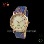 Tourist style women fashion hand watch with colorful nylon watch straps