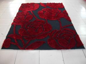 Quality Flower Structured Acrylic underlay Polyester Face Shaggy Rug Carpet wholesale