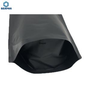 Quality Stock Aluminium Foil Zipper Doypack Black Matte Stand Up Pouch wholesale
