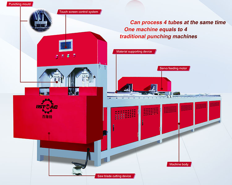 30tons Red 2.2Kw Hydraulic metal hole punch machine Punching Holes On Metal Tubes