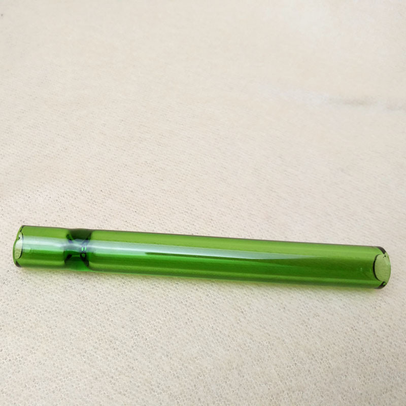 Glass Cigarette Bat Recycling Hookah Tube Chillum Pipes 4 Inch Length