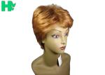 Natural Straight Short Synthetic Wigs / Non Lace Front Wigs Non - Remy Hair
