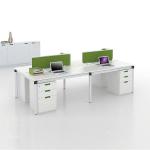 120 Degree Office Workstation Desks Table 25mm 4 Seater Workstation