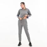 Womens Loungewear Set Cropped Long Sleeve Sweatshirt Hoodies Set