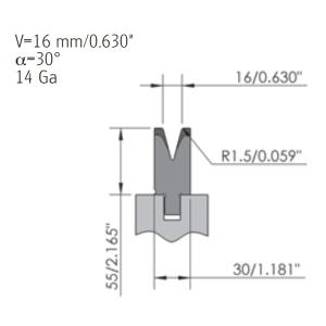 45-50HRC Press Brake Bottom Die Metallic Wila Press Brake Tooling