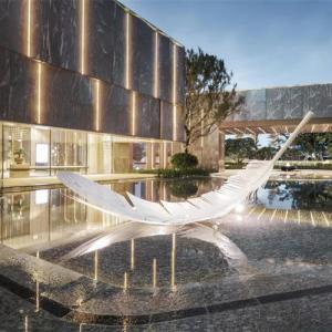 Quality FRP Feather Fiberglass Outdoor Statues Modern Garden Sculpture Ornaments wholesale