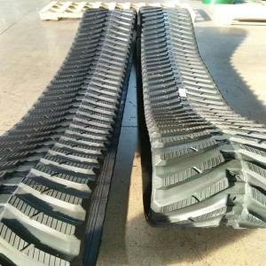 Quality Black Durable Continuous Rubber Track , Rubber Excavator Tracks 450mm Width wholesale