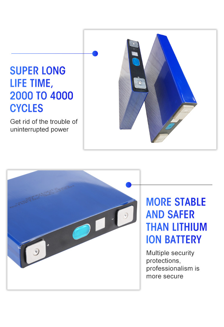 RoHS 50Ah 3.2 V Lifepo4 Prismatic Battery Cell No Memory Effect