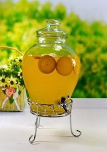 Quality glass juice / beverage dispensers with rack wholesale