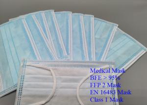 Quality Low Breath Resistance Disposable Medical Mask For Filtering Dust Pollen Bacteria wholesale