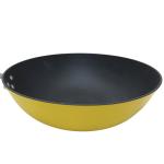 Premium 13Inch Cast Iron Skillet Chinese Wok With Tempered Glass Lid And Non